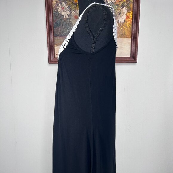 Kenneth Cole Reaction A-Line Dress Women's Medium Black White Crochet Casual - Picture 3 of 13